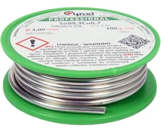 RIŠIKLIS, BEŠVINIS LITUALIS SU SKIRTU ANT RITINĖS 3,0MM, 100G, SN99.3CU0.7