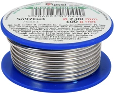 RIŠTUVAS, LYDYMO LAIDAS VARINIAM ĮRENGIMUI ANT RITĖS 2.0MM, 100G, SN97CU3