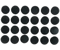 Padukai baldams lipnūs juodi Vorel | d-10mm, 24vnt.
