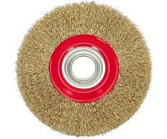 VOREL diskinis šepetys 200 mm, gofruota viela, tvirtinimo skylė 32 mm 06980