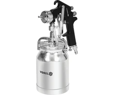 Vorel HVLP 1000ML PURŠKIMO pistoletas SU Apatiniu baku. ANTGALIS 1,8mm