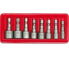 VOREL atsuktuvų galvutės 5-13 mm, 1/4 colio tvirtinimas, 8 vnt. rinkinys.