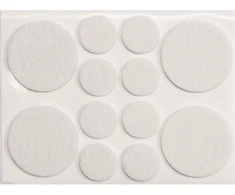 Padukai baldams lipnūs veltinio balti Vorel | d-2038mm, 12vnt.