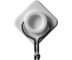 Kabliukai klijuojami plastmasiniai balti Vorel | 2vnt. (max 1kg)