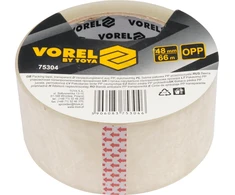 VOREL PP pakavimo juosta skaidri 48 mm x 66 m