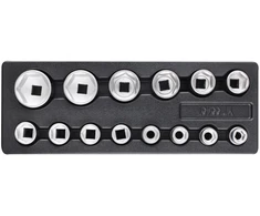YATO Rinkinys PERFORUOTOS VERŽLĖS 3/4" 14 varžtų. (19 - 55 mm) SPINTELĖS ĮDĖKLAS YT-55457