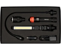 Yato 3IN1 DIRBTUVĖS LEMPAS DĖŽE 380LM, LI-ION 3.7V 2200MAH, IP54