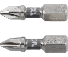 Yato BITS 1/4''X25 MM PH1 2 PCS NI