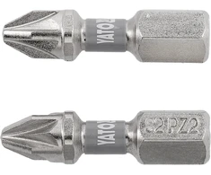 Yato BITS 1/4''X25 MM PZ2 2 PCS NI