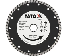 Diskas pjovimo deimantinis (šlapiam-sausam pjovimui) TURBO Yato | d-180x2,8x22,2mm