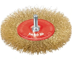 YATO DISKINIS ŠEPETĖLIS 100mm, SU BOTONU, ŽALVARINIS VILAS 4757