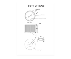 Hepa filtras dulkių siurbliui Yato YT-85738