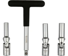 Toya Sa Poland Kaitinimo žvakių galvučių rinkinys – su kardano jungtimis – 3/8", 8–10 mm, 4 vnt (YT-05347)