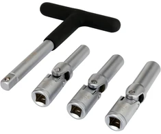 Toya Sa Poland Kaitinimo žvakių galvučių rinkinys – su kardano jungtimis – 3/8", 8–10 mm, 4 vnt (YT-05347)