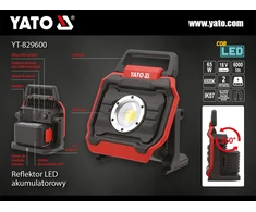 Yato LED PRIEKINIS ŽIBINTAS 18V 6000LM 65W - KĖbulas