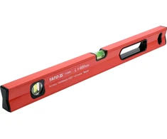 Yato MAGNETINIS LYGIS 600 MM, ALIUMINIO PROFILIS, LAKUOTA, DU LIBELLĖS, RANKENĖ, TIKSLUMAS 0,5 MM/M