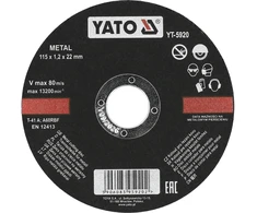 Yato METALO PJOVIMO DISKAI 115X1,2X22 MM