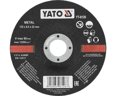 Yato METALO ŠLIFIMO DISKAS 125X8,0X22 MM / 5 VNT.