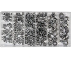 YATO Rinkinys METRICINIAI NERŪDIJANTI RIEŠUTAI 300 vnt. MIX M3, M4, M5, M6, M8, M10