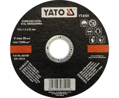 Yato NERŪDIJANČIO PLIENO PJOVIMO DISKAI 115X1,2X22 MM / 5 VNT.