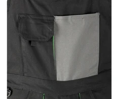 Yato Darbo kombinezonas su 10 kišenių, dydis 2XL, medvilniniai darbo drabužiai, juodi, pilki ir žali, vyrams