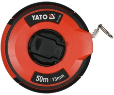 Yato PLIENINĖ MATAVIMO JUOSTOS 50 M X 13 MM SUTVIRTINTA NAILONU, II TIKSLUMO KLASĖ