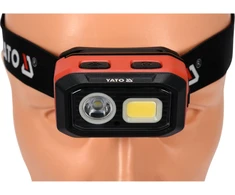 Yato PRIEKINIS LEMPAS 500 LM, AKUMULIATORIUS/3XAAA, JUDĖJIMO JUTIKLIS, Li-ION 3.7V 1000MAH, IP54, NUOLATINIS ŠVIESOS REGULIAVIMAS