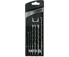 YATO betono grąžtas, pilnas, 7 vnt., 4, 5, 6, 8, 9, 10, 12 mm, 4390