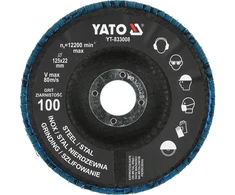 Toya Sa Poland Cirkonio žiedlapinis šlifavimo diskas | P100 | 125 × 22 mm (YT-833008)