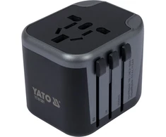 Yato Toya Sa Poland Kelionininis adapteris | universalus | daugiau nei 150 šalių | su 2 X USB 5V / 2.4A Įkrovikliu (YT-81301)