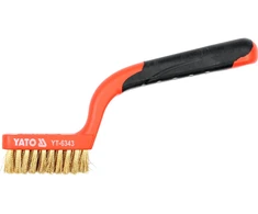 YATO 3 eilių vielinis šepetys 180 mm, plastikine rankena, žalvarine viela 6343