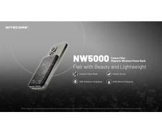 Išorinė baterija Nitecore NW5000, magnetinė belaidė– 5000 mAh