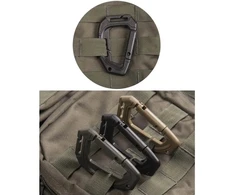 Karabinų rinkinys Mil-Tec MOLLE, 2vnt., Juoda