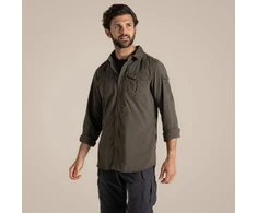 Marškiniai Craghoppers NosiLife Adventure Shirt III, su apsauga nuo uodų, Woodland Žalias
