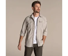 Marškiniai Craghoppers NosiLife Adventure Shirt III, su apsauga nuo uodų, Parchment