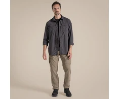 Marškiniai Craghoppers NosiLife Adventure Shirt III, su apsauga nuo uodų, Juodas Pepper