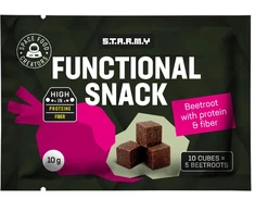 STARMY BITES – šaltyje džiovintas burokėlių proteininis užkandis ilgai dienai