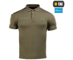 Taktiniai marškinėliai M-Tac Elite Tactical Coolmax, polo stiliaus, Olive Žalias