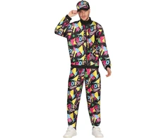 80s Mens Colourful Tracksuit