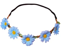 Blue Enchanting Mėlyna Floral Headband: A Blooming Priedas for Every Occasion
