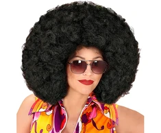Didelis juodas afro perukas