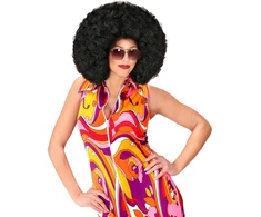 Didelis juodas afro perukas