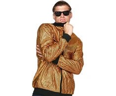 Disco stiliaus auksinė Bomber striukė