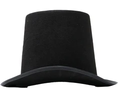 Juoda veltinio skrybėlė 20 cm