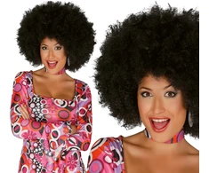 Juodas afro stiliaus perukas moterims