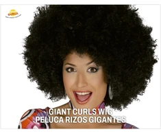 Juodas afro stiliaus perukas moterims