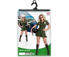 Kovinio lėktuvo pilotės kostiumas moterims