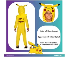 Pokemon Pikachu kostiumas vaikams