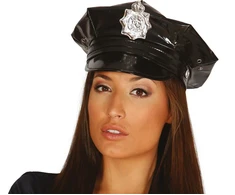 Policijos kepurė su ženkleliu