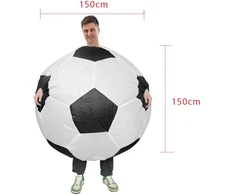 Pripučiamas futbolo kamuolio kostiumas suaugusiems